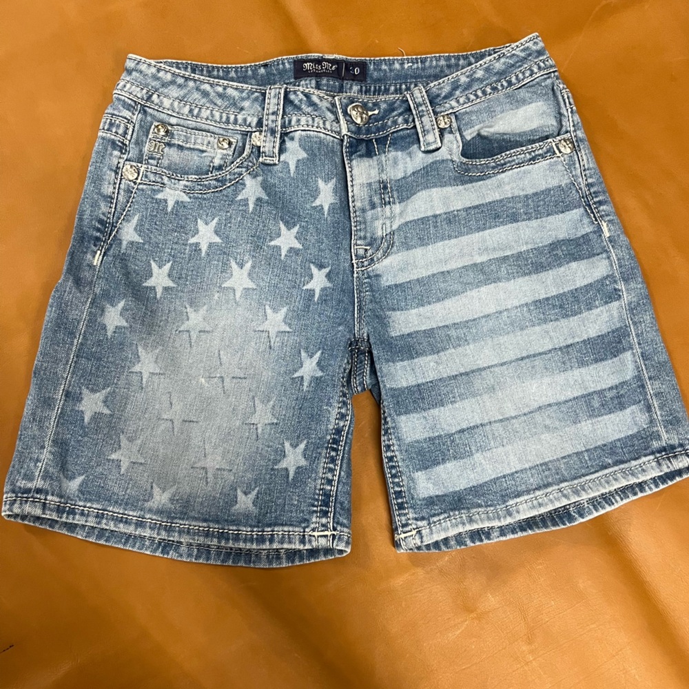 Miss Me Stars and Stripes Jean Shorts 30